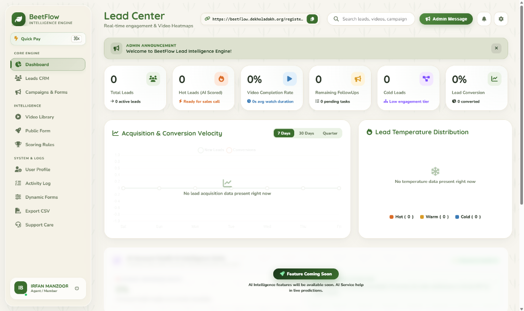 BeetFlow Dashboard